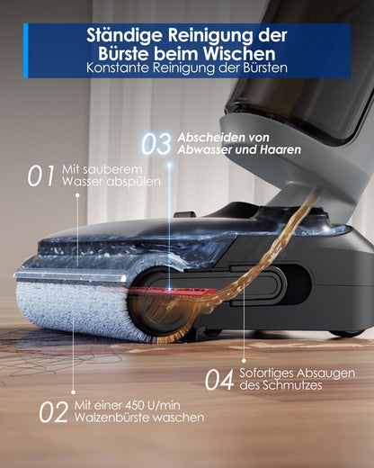 Tineco FLOOR ONE i5 Stretch Nass-Trockensauger, Saugen & Wischen