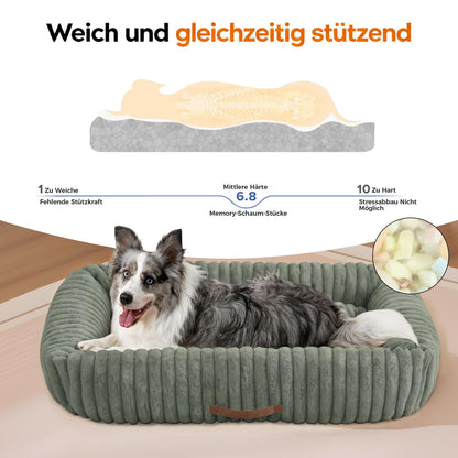 Upvilla Hundebett für grosse Hunde, waschbar, dunkelgrau, 92 x 69 cm