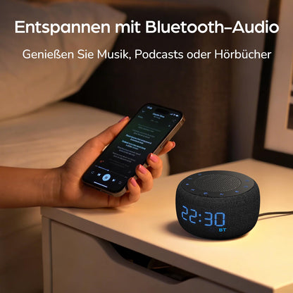 DOUMOSH Radiowecker DEBK11B mit Bluetooth-Lautsprecher und Nachtlicht
