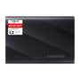 Samsung Portable SSD T9 Externe SSD - 4 TB MU-PG4T0B/EU. Schwarze, rechteckige SSD. Schneller externer Datenspeicher für PC/Mac-Backup.