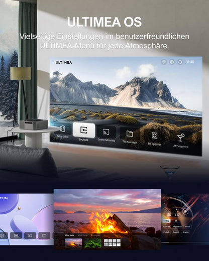 Ultimea Beamer Full HD 1080P Native - Autofokus 5G WiFi