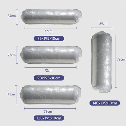 Z-hom Klappmatratze 140 x 195 cm, 3-teilige Faltmatratze, 10 cm