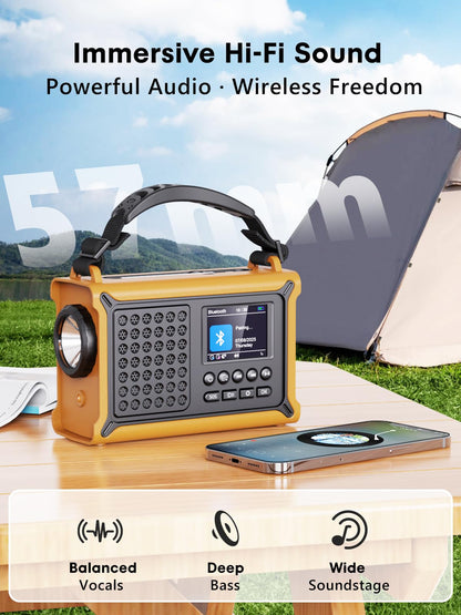 ROCAM CR1030DAB DAB+/UKW Kurbelradio mit Bluetooth & Solarpanel