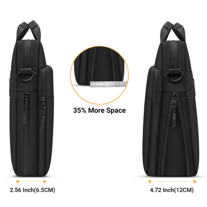 ZYB Große Laptoptasche 17 Zoll 17.3 Zoll Laptop Tasche,Wasserdicht Notebook Tasche für 17-17.3 Zoll Lenovo HP Dell ASUS MSI Acer Samsung etc 17-17.3 Laptop Hülle Schultertasche Aktentasche-Schwarz