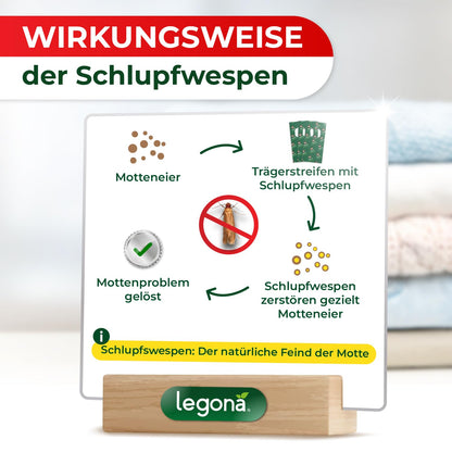 Legona® Schlupfwespen gegen Kleidermotten – 6 Träger, 5 Lieferungen