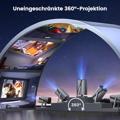 Mini Beamer 4K Smart Heimkino Projektor - Auto Fokus, Kurzdistanz