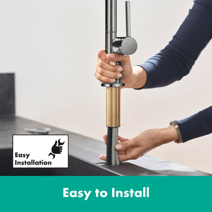 hansgrohe Talis M54 Küchenarmatur ausziehbar - Brushed Black Chrome