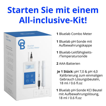 Bluelab Combo Meter – pH, EC, Temperatur Messgerät METCOM
