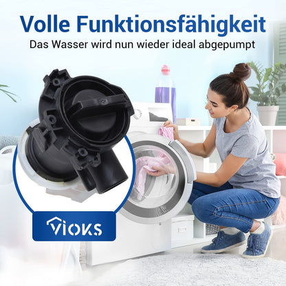VIOKS Ablaufpumpe Laugenpumpe 30W für Bosch 00145212 Waschmaschine