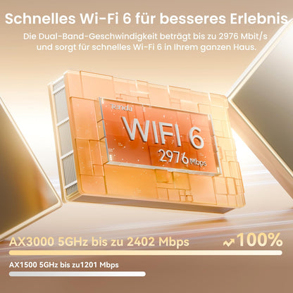 Tenda Nova MX12 Mesh WLAN System AX3000 Wi-Fi 6 - 3er Pack