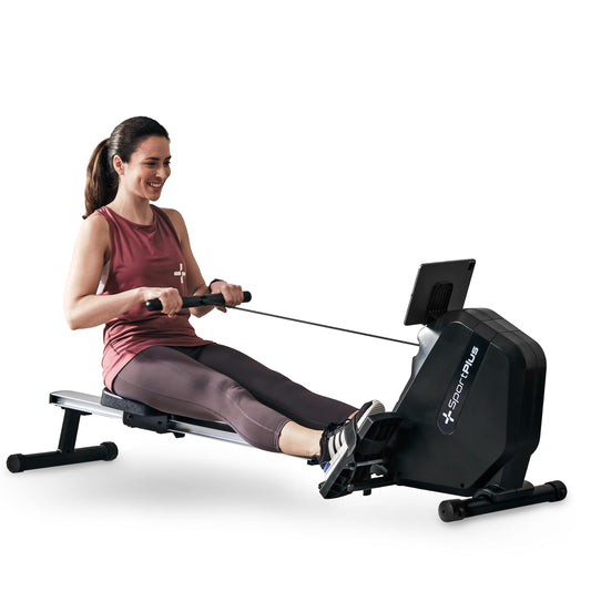 SportPlus Rudergerät klappbar für Zuhause – Magnetwiderstand. Klappbares Rudergerät für effektives Ganzkörpertraining mit Magnetwiderstand.