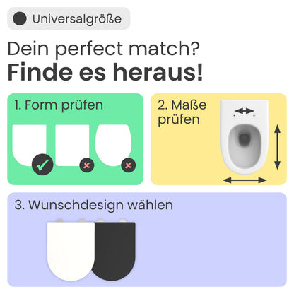 instmaier Helma WC-Sitz aus Duroplast, Absenkautomatik, D-Form, schwar