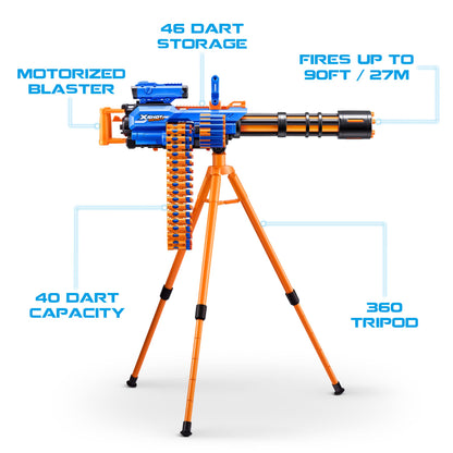 Zuru XSHOT Insanity Motorisierter Gatling Blaster mit Stativständer inklusive 72 Darts