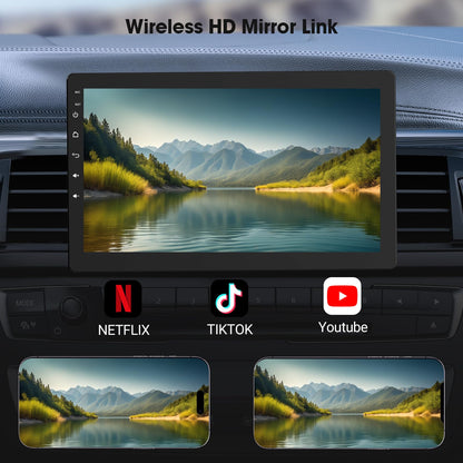 Haudio 1DIN Autoradio 10.1 Zoll drehbar - Wireless CarPlay/AA