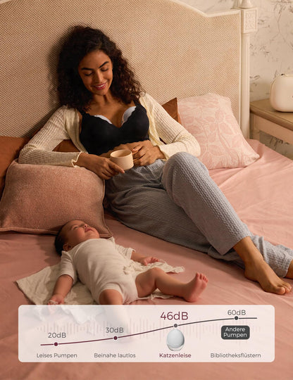 Momcozy Mobile Flow M9 Doppelmilchpumpe elektrisch freihändig, Grau