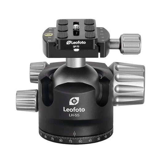LEOFOTO Stativ-Kugelkopf LH-55 - mit Schnellwechselplatte QP-70N