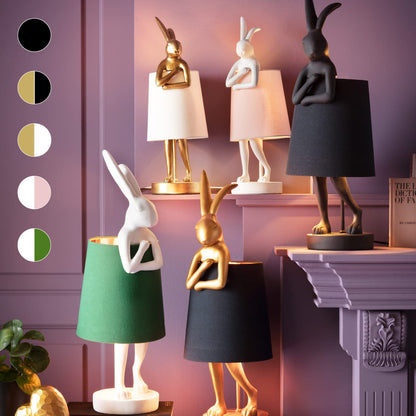 Kare Design Tischlampe Animal Rabbit – Goldene Hasenleuchte