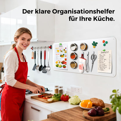 LYZZXI Magnettafel 50x80 cm, weiss – Magnetwand für Fotos und Magnete