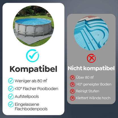 TALOSBO Pleco Se Akku Poolroboter - Flachboden bis 80m²
