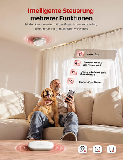 X-Sense Smart Rauchmelder WLAN XS0D-MR61 mit Basisstation SBS50