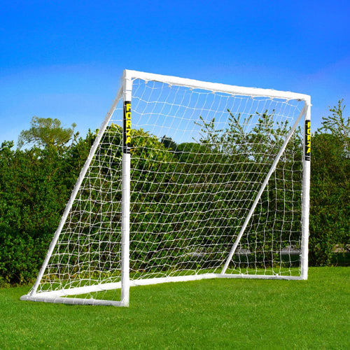 FORZA Fussballtor 2,4 x 1,8 m – wetterfestes Gartentor aus uPVC mit Netz