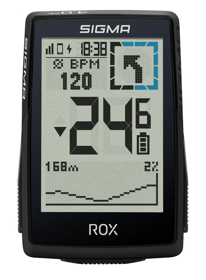 SIGMA ROX 4.0 SE GPS-Fahrradcomputer mit OVERCLAMP Butler, Schwarz