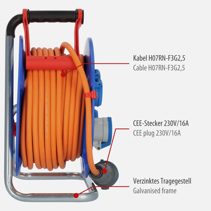 Brennenstuhl Garant Camping-Kabeltrommel - CEE 230V 25m