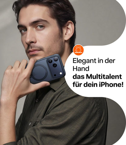 TORRAS Ostand Q3 Spin Hülle mit Ständer für iPhone 17 Pro Max, schwarz