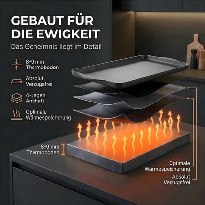 Lieblingspfanne Teppanyaki Grillplatte XXL 43x28 cm aus Aluminiumguss