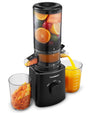 TUUMIIST Slow Juicer 180, Entsafter mit 120 mm Einfüllschacht, schwarz – kompakte Vertikalbauweise, glänzendes Gehäuse