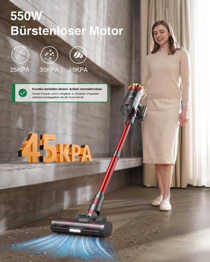 Bulelink G10-R Akku-Staubsauger kabellos 550 W mit LED-Display