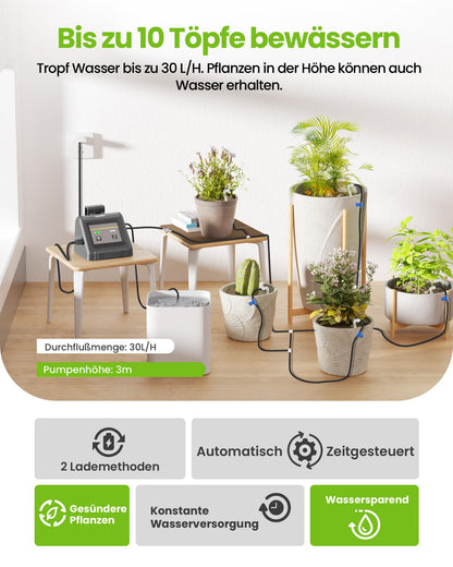 RAINPOINT WiFi Bewässerungssystem, Tropfbewässerung für 10 Pflanzen