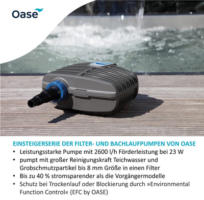 OASE AquaMax Eco Classic 2500E Filter- und Bachlaufpumpe 2500 l/h