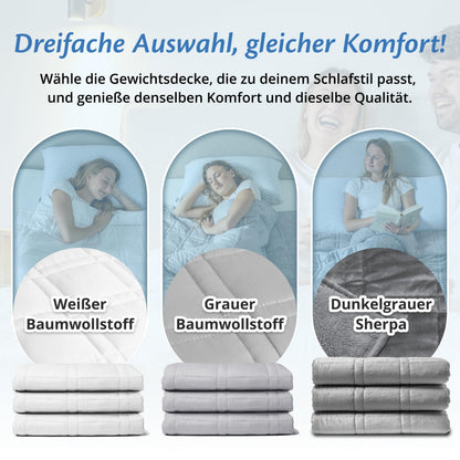 Ella Gewichtsdecke 135x200 cm 7 kg, Therapiedecke aus Baumwolle
