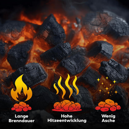Neandertaler Feuer Grillholzkohle Buche 10 kg für Grill und Smoker
