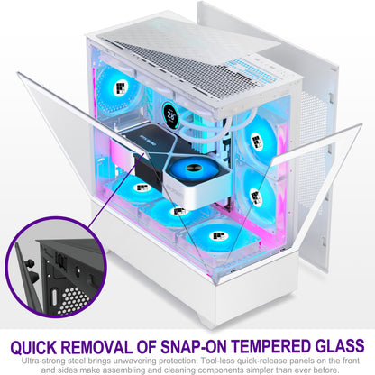 FOIFKIN F1 ATX Mid-Tower Gaming PC Gehäuse - Weiss