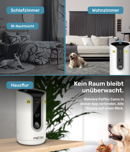 PetTec® Haustierkamera & Futterspender – 360° Leckerliauswurf