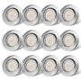 ProLine LED Einbauspot Flach Dimmbar 6W IP44 Warmweiss 12er Set