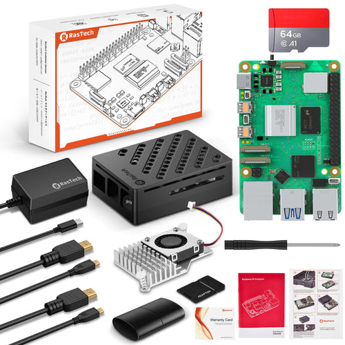 RasTech Raspberry Pi 5 8GB Kit – 64GB Edition mit Active Cooler