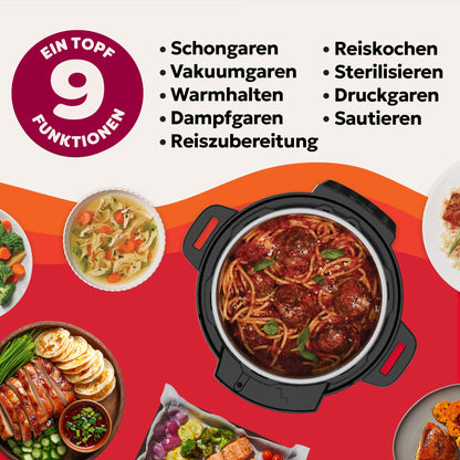 Instant Pot Plus 9-in-1 Multikocher – 5.7l Gebürsteter Edelstahl