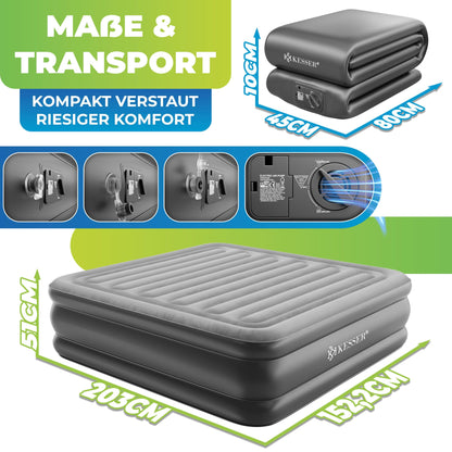 KESSER Luftbett Gästebett – Selbstaufblasend mit Pumpe, Doppel