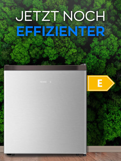 HEINRICHS Getränkekühlschrank 45L mit Kühlfach, leise - Silber