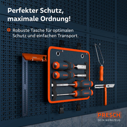 Presch Stechbeitel-Set für Holz, 4-teilig, 6–24 mm, mit Tasche
