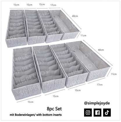 SIMPLE JOY HEMNES Double Organizer 8er Set für IKEA HEMNES 160 cm