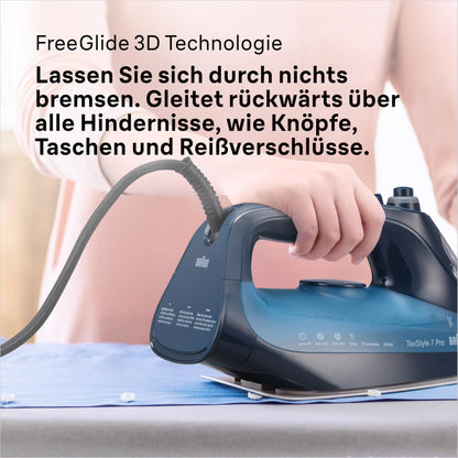 Braun TexStyle 7 Pro SI 7160 BL Dampfbügeleisen - Blau