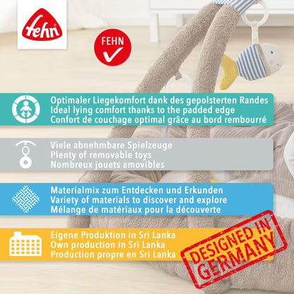 Fehn 3-D-Activity-Nest Otter Spielbogen mit 7 abnehmbaren Spielzeugen
