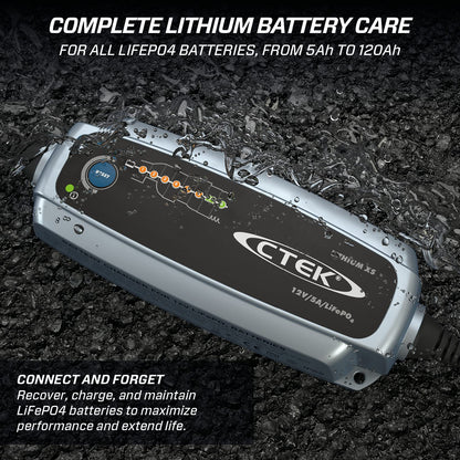CTEK Lithium XS Batterieladegerät 12V 5A – 8 Stufen, mit Bumper