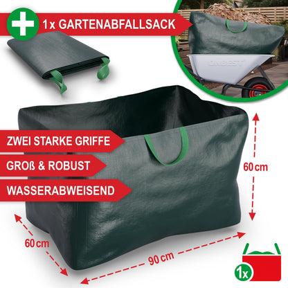 ONBEST Schubkarre Bauschubkarre – 100L vollverzinkt silber