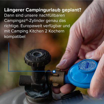 Campingaz Camping Kitchen 2 Campingkocher Gaskocher 2-flammig – Grau
