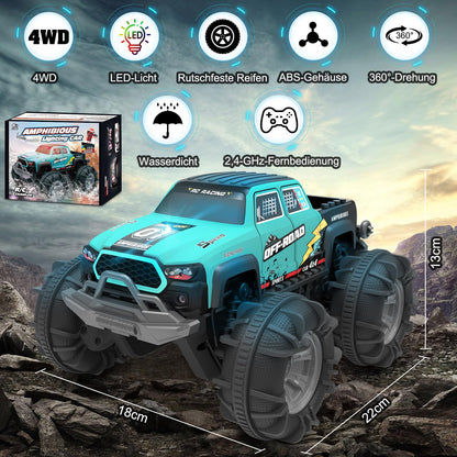 SIVQIKE BG028 4WD Amphibien-RC-Auto mit Gestensensor und LED